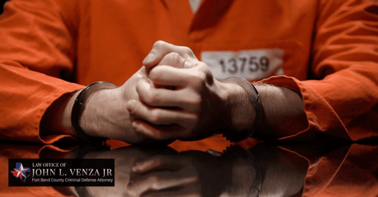 Prisoner in handcuffs